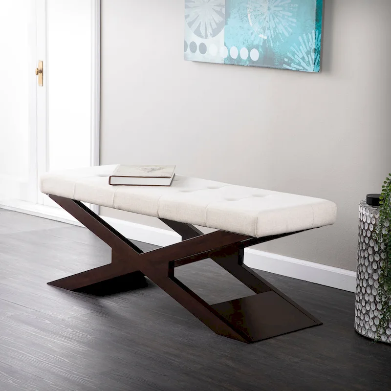 SEI Furniture Haddix Upholstered Entryway Bench