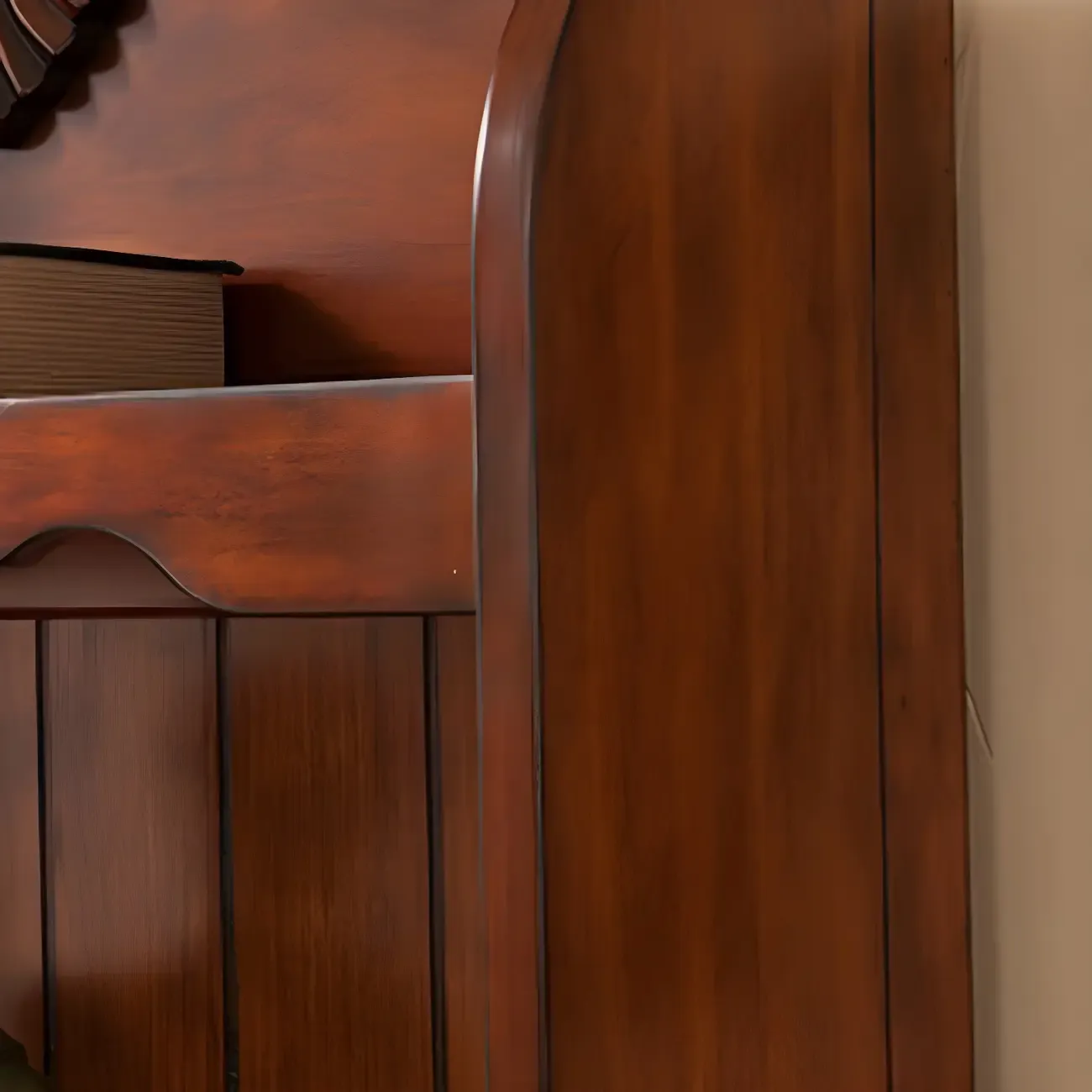 Classic Brown/White Wooden Bookcase with Drawer