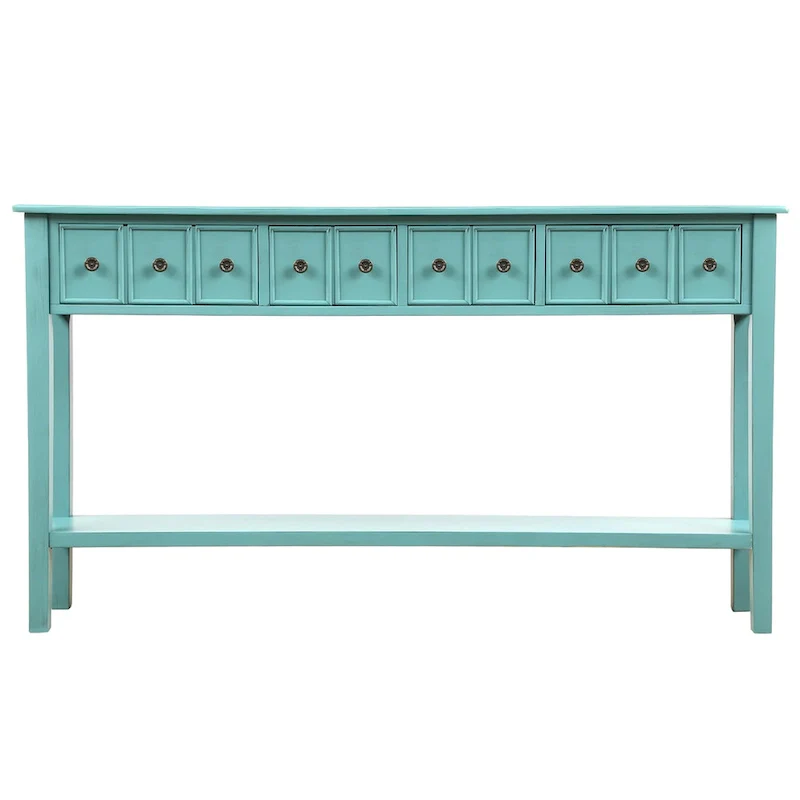Harper & Bright Designs Rustic 4-drawers Long Entryway Console Table