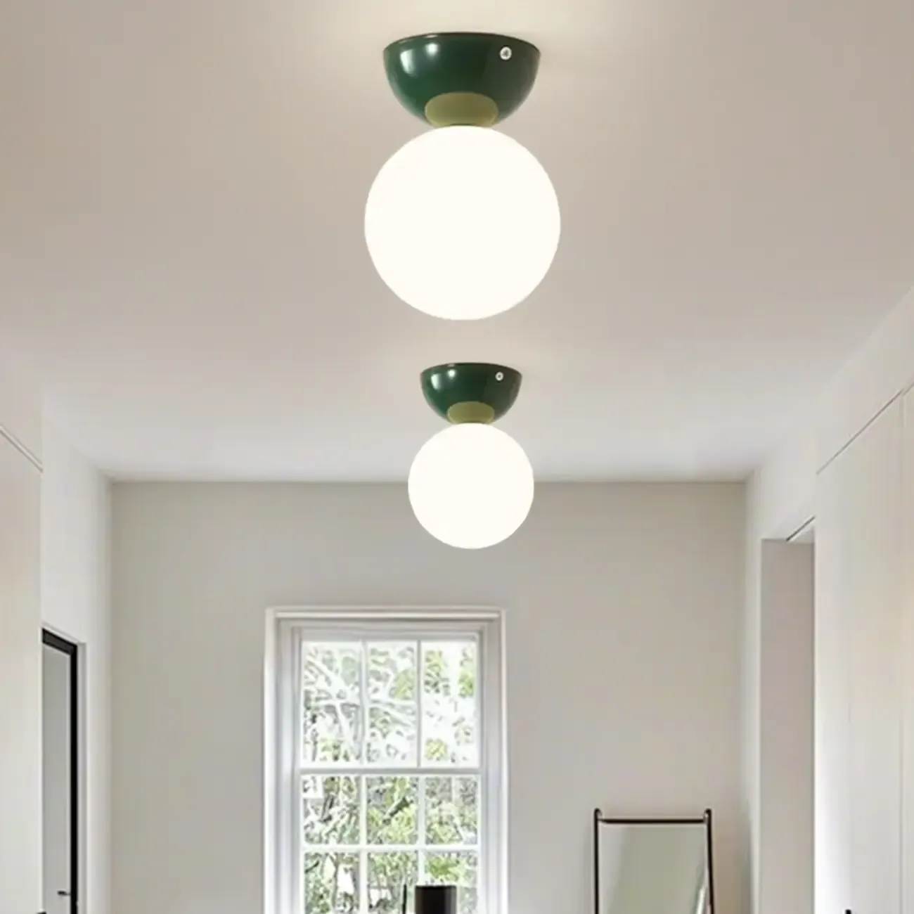 5 to 9 Inch Acrylic Globe Ceiling Light for Residential Use