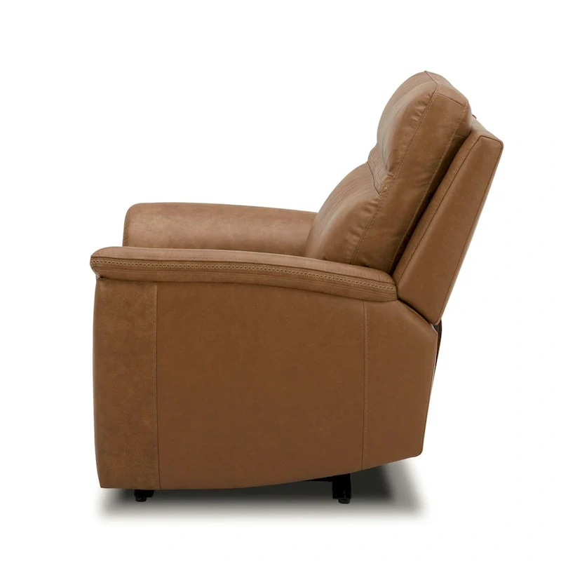 Cooper Leather Power Recliner - Camel