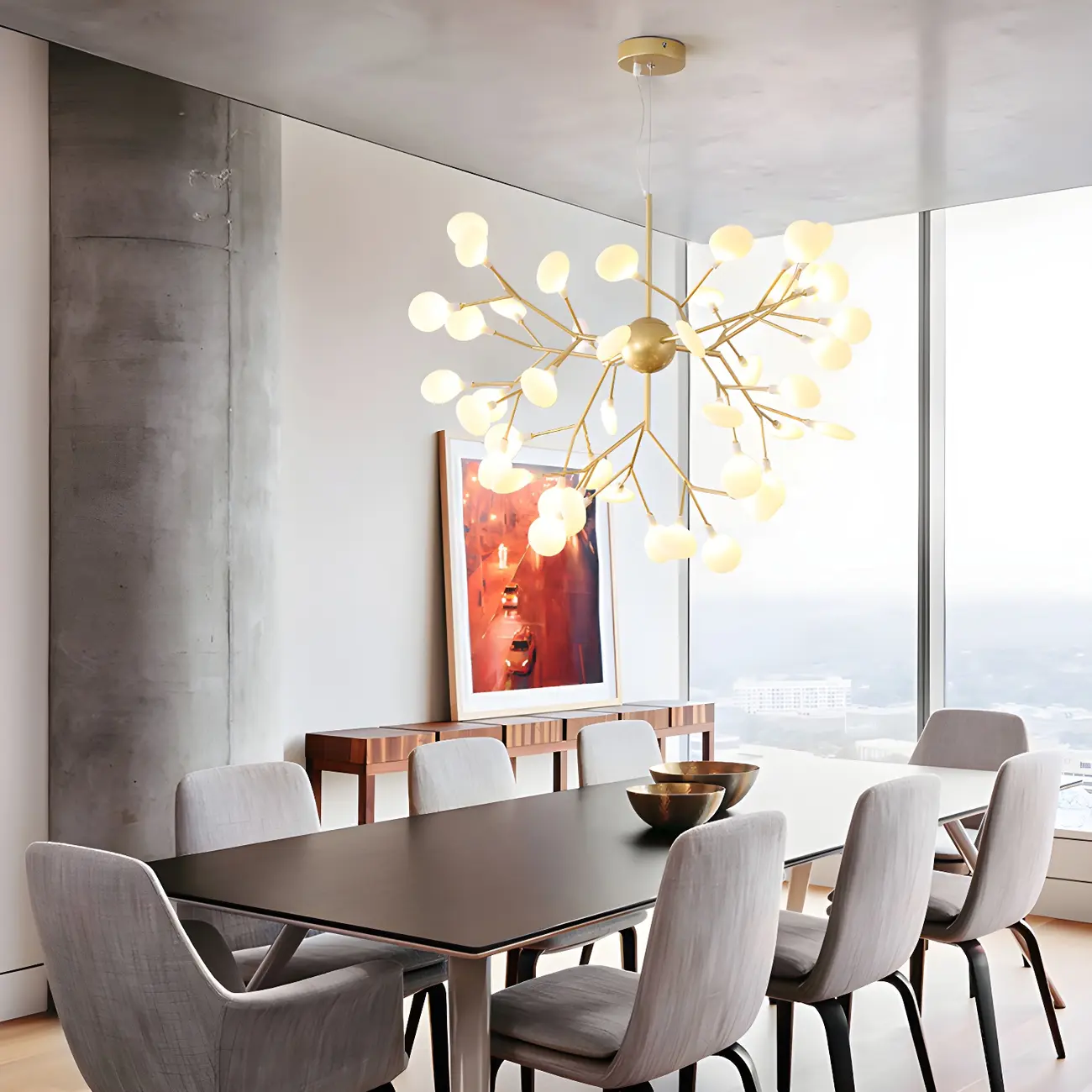 Geometric Modern Sputnik Starburst Chandelier
