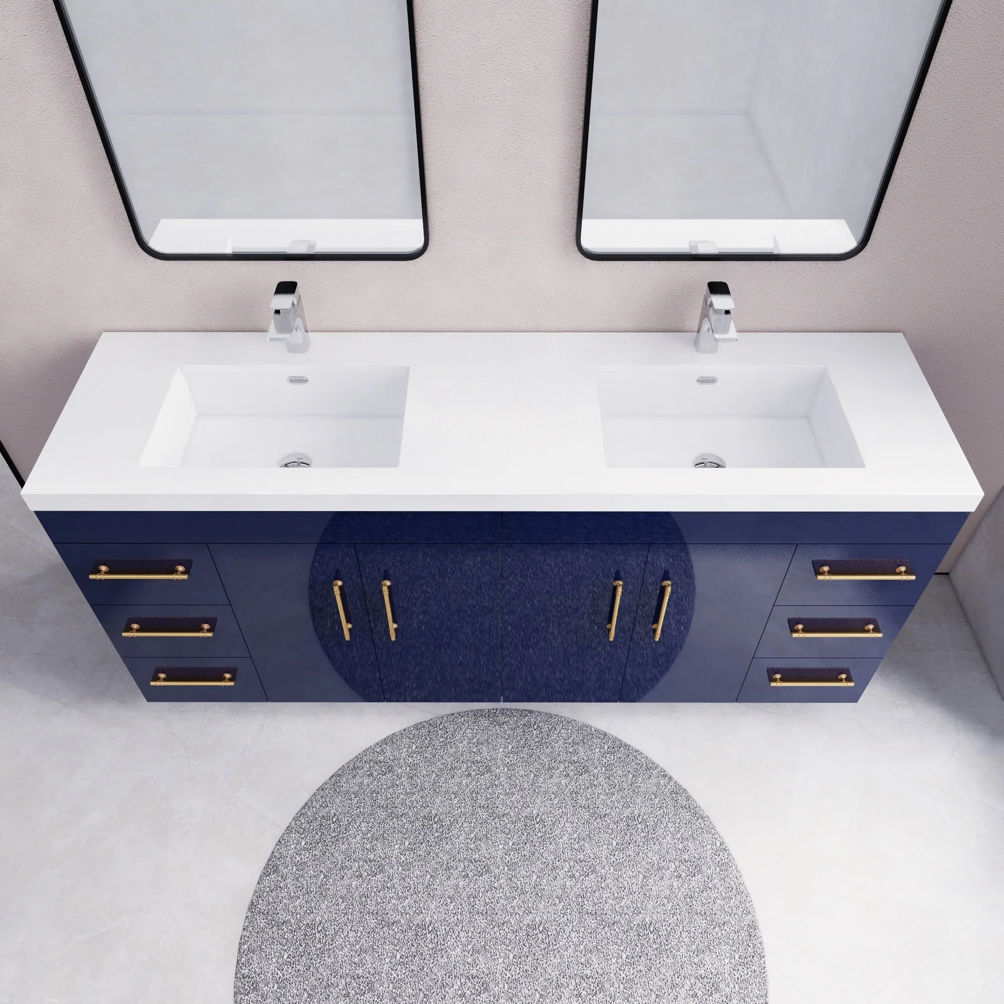 Eliza 72'' Freestanding Vanity with Double Sink