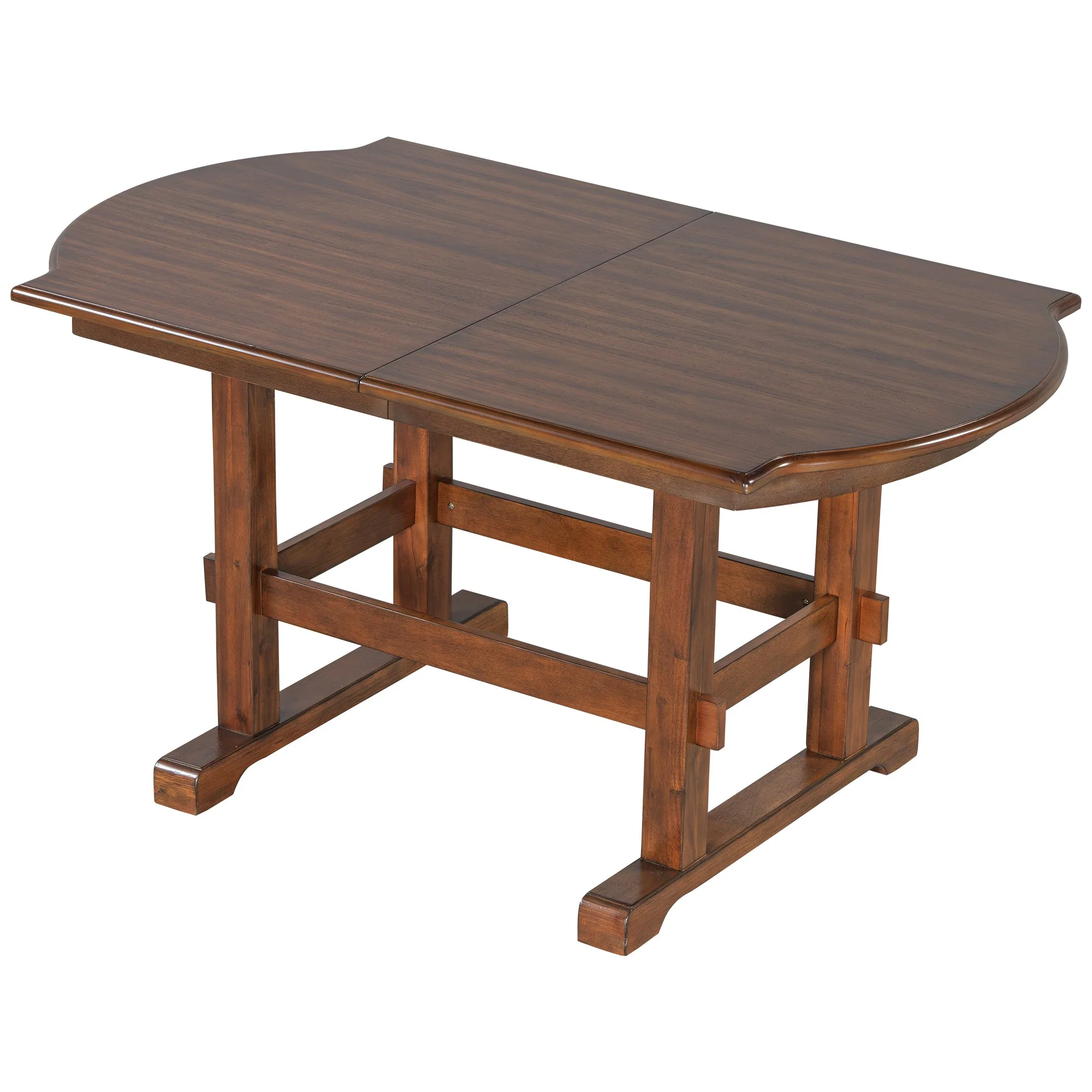 Traditional Farmhouse 6 Pieces 78 Extendable Dining Table Set with Bench