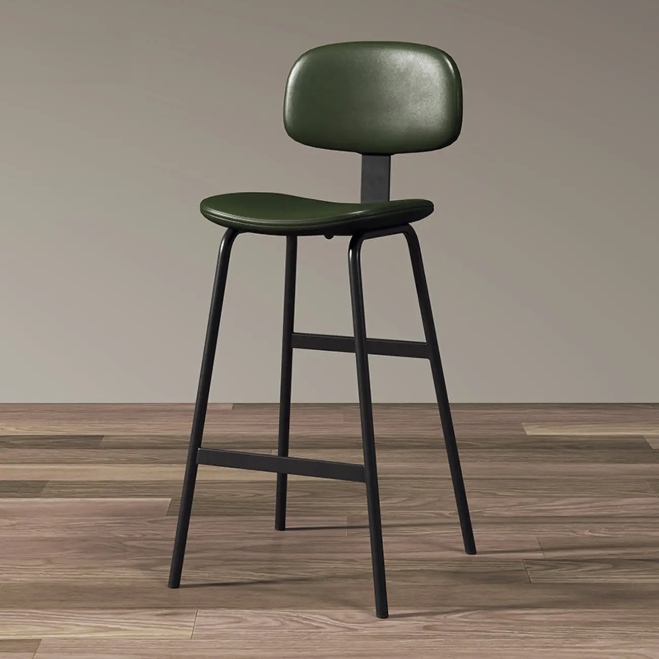 Saddle Faux Leather Counter Stools with Backs