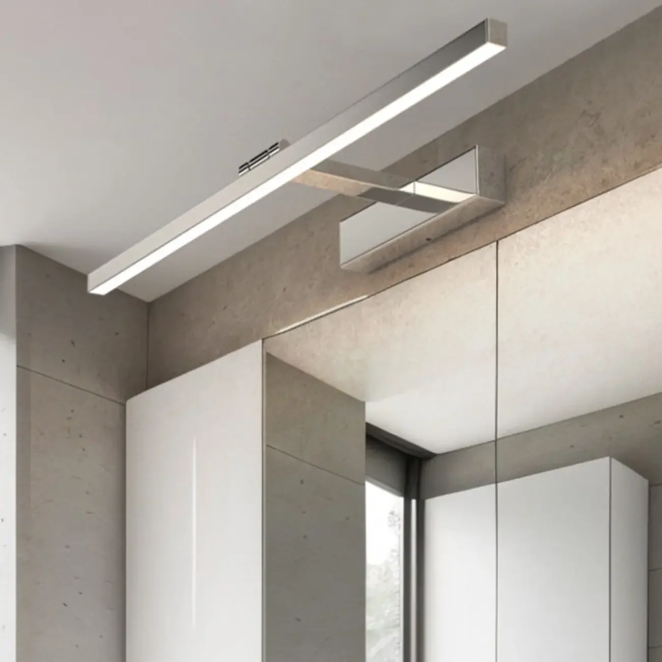 White Linear LED Wall-Mounted Vanity Light with Modern Style