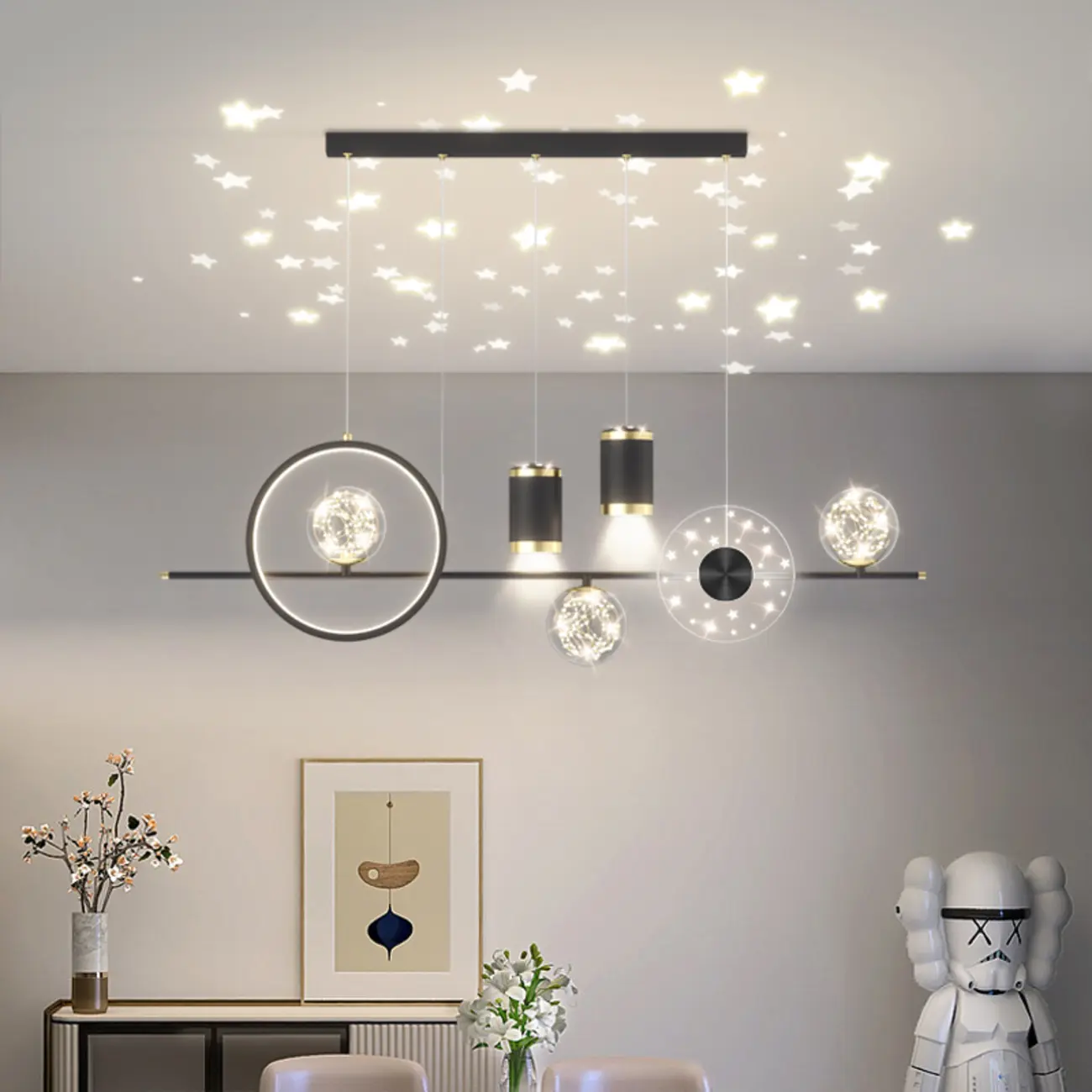 Luxury Adjustable Multi-Light Island Pendant Light