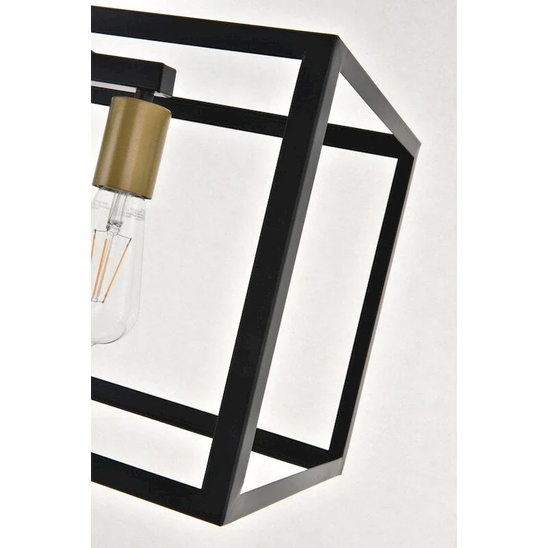 Resolute 3 light black Pendant