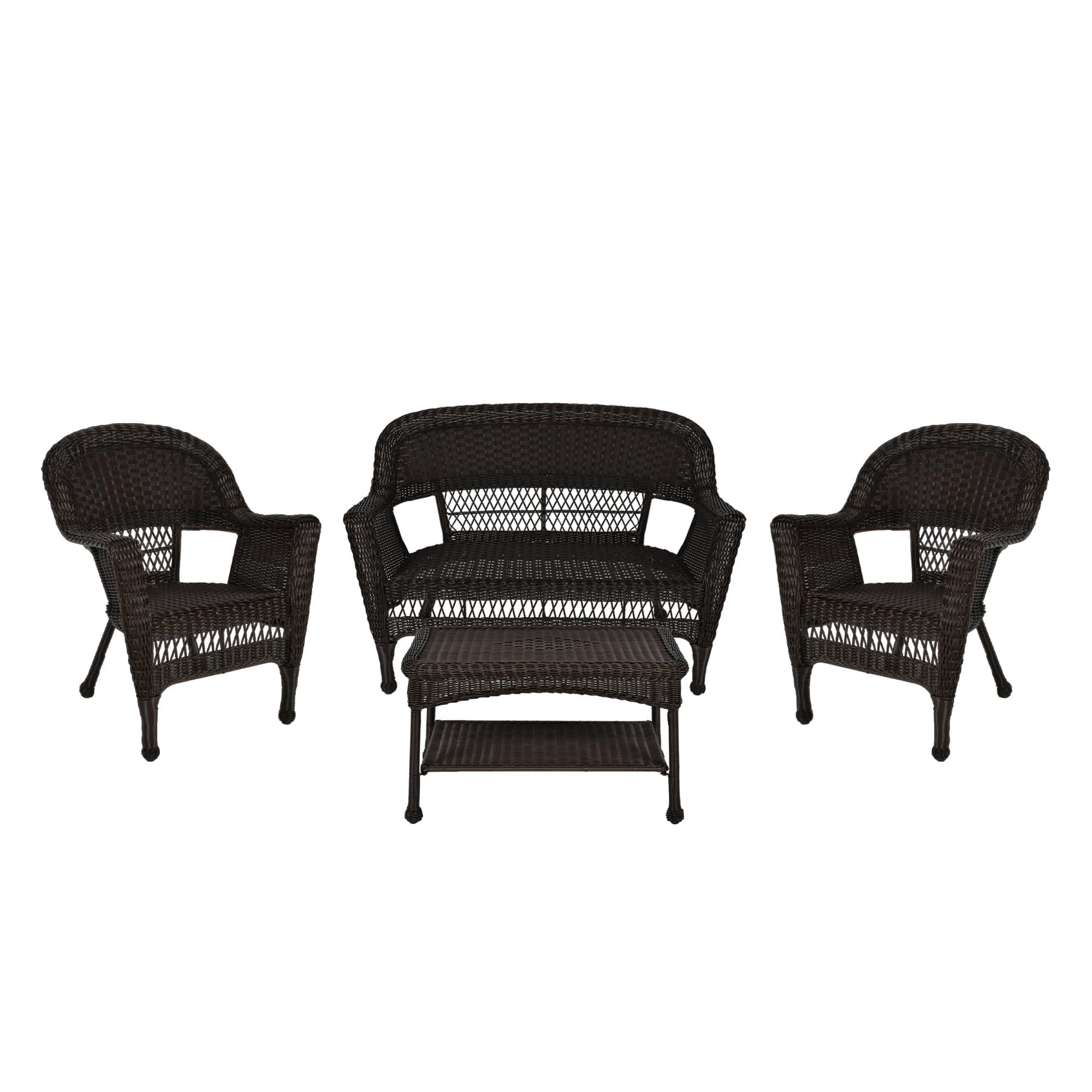 Wicker Patio 4-piece Conversation Set