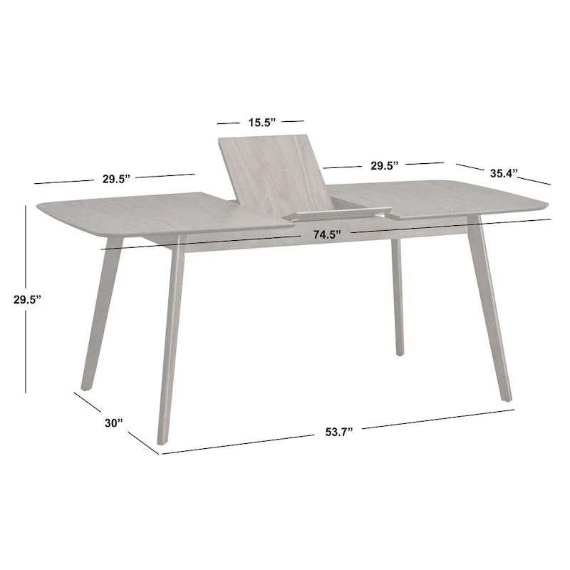 Simple Living Wave Butterfly-Leaf Dining Table
