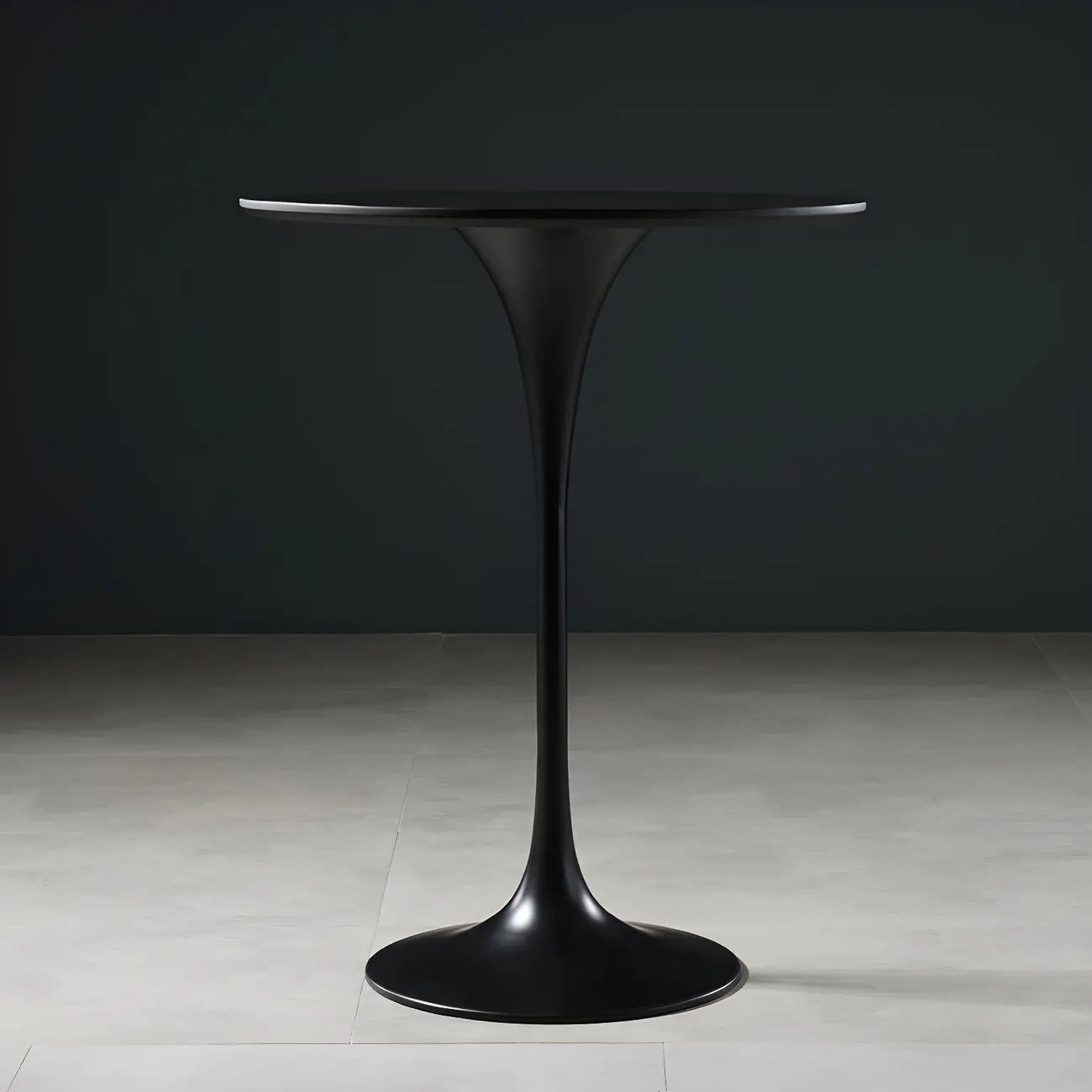 Glam Round Tall Bistro Table Pedestal Base Bar Table