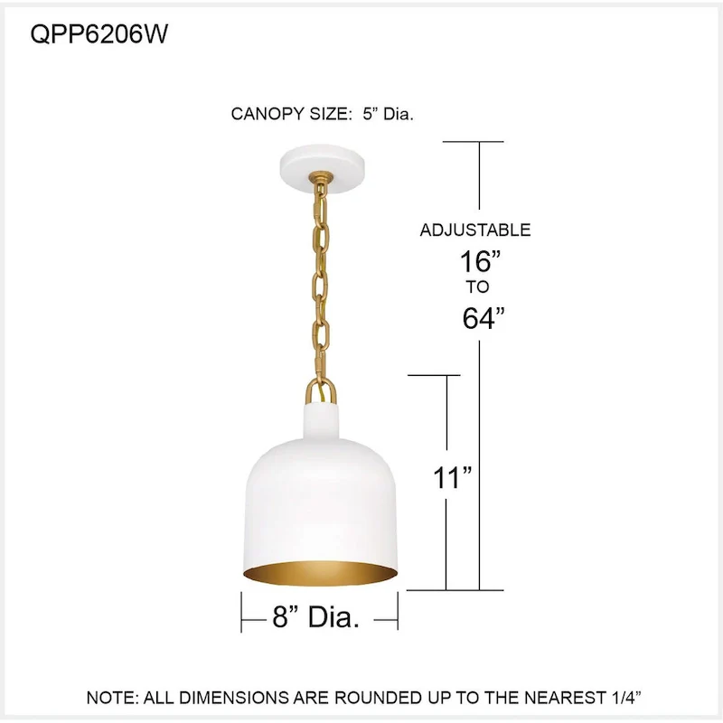 Raquel 1-Light Matte White Mini Pendant Light