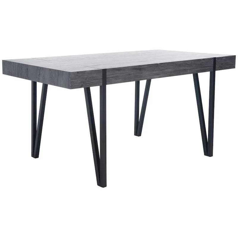 SAFAVIEH Asal Mid-Century Industrial Rustic Dining Room Table - 59.1 W x 35.4 L x 29.5 H - 59Wx35Dx30H