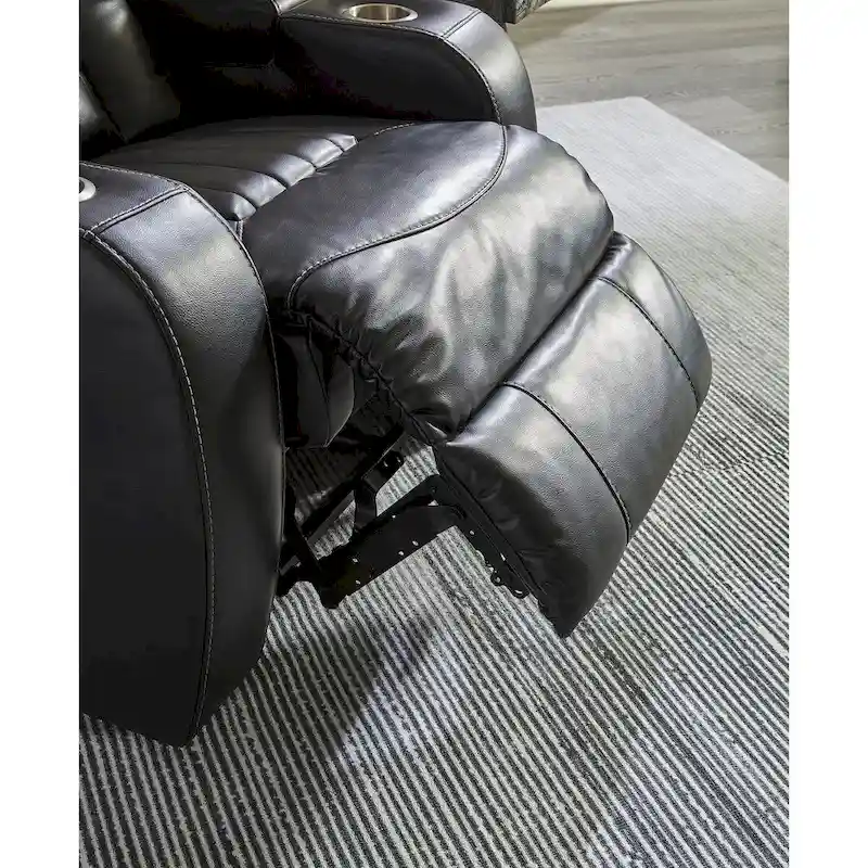 Signature Design by Ashley Caveman Den Midnight Power Reclining Sofa - 86 W x 42 D x 42 H