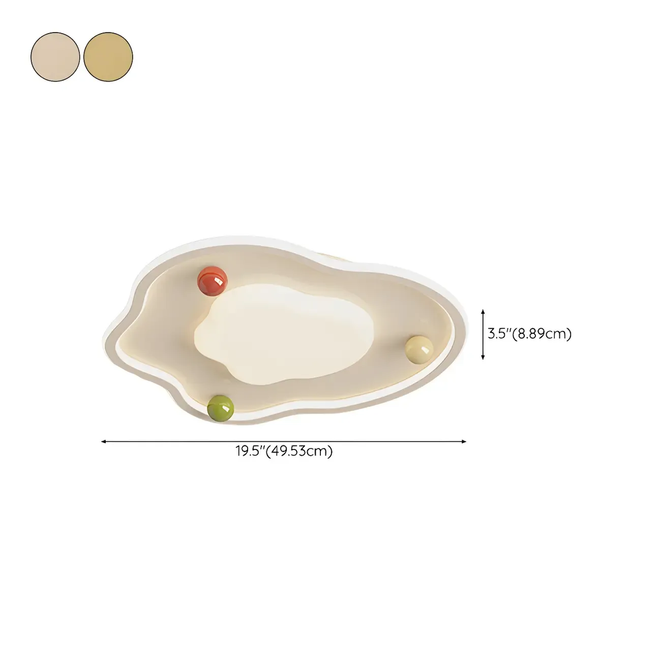 White Round Chic LED Dimmable Flush Mount Ceiling Light