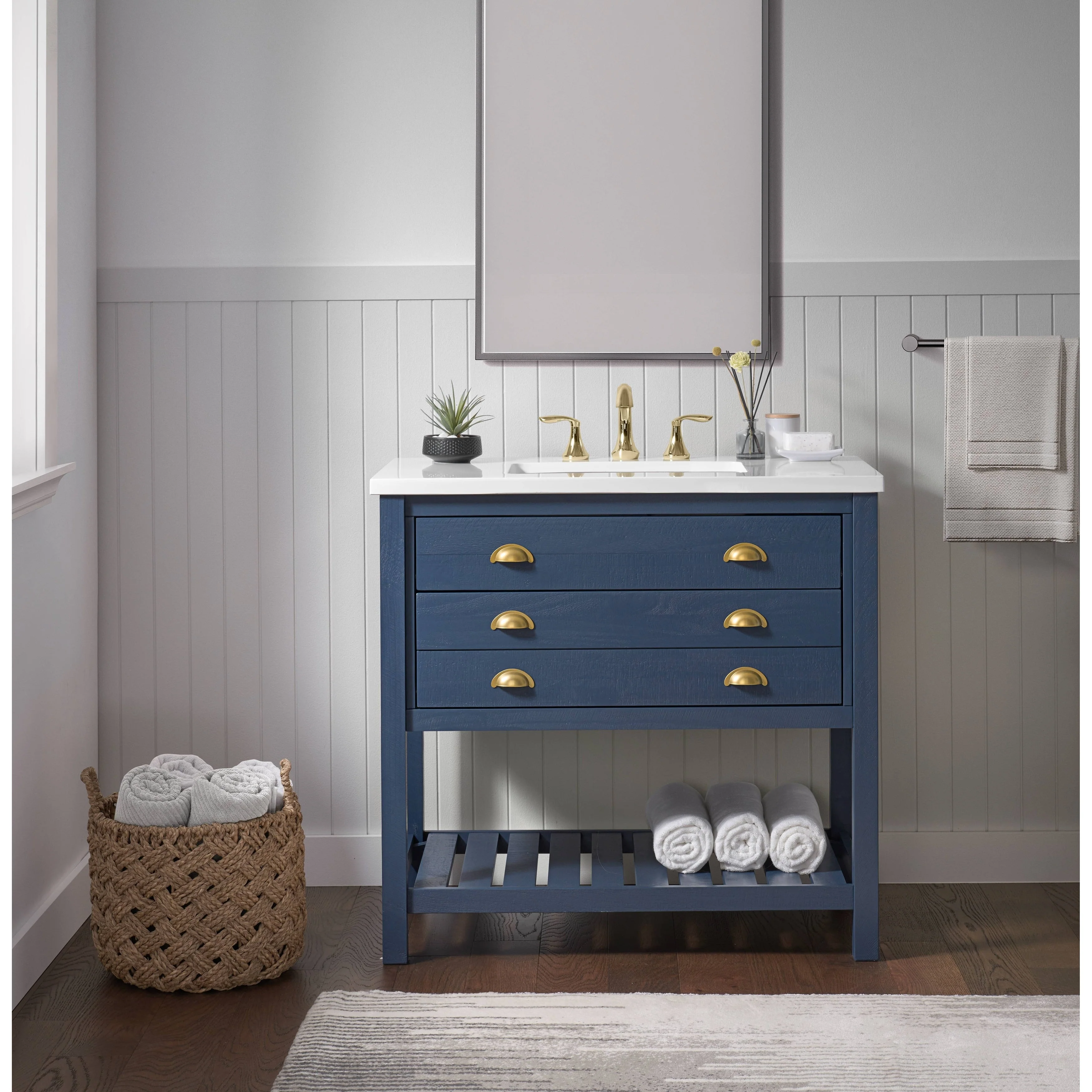 Monterey 37 Farmhouse Single Bathroom Vanity with Top