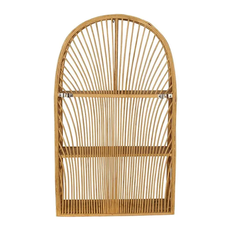 Harmony Arch Rattan Boho Tiered Wall Shelf - 28H x 16.5W x 6D
