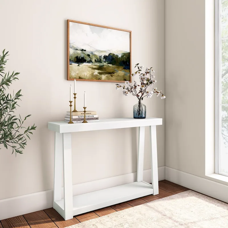 Plank and Beam Classic Console Table with Shelf - 46