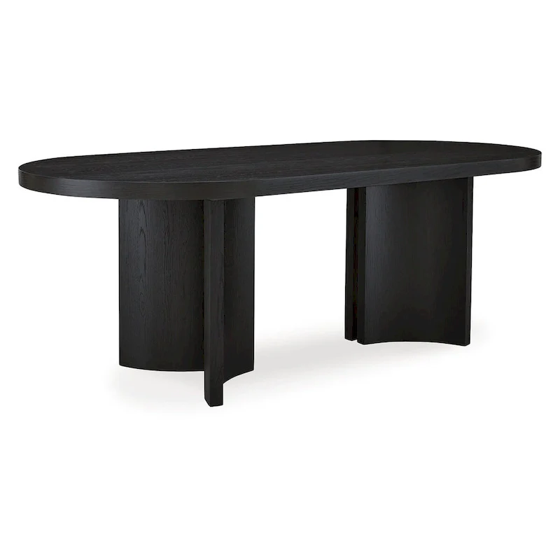 Signature Design by Ashley Rowanbeck Black Dining Table - 86.25 W x 42 D x 30.25 H