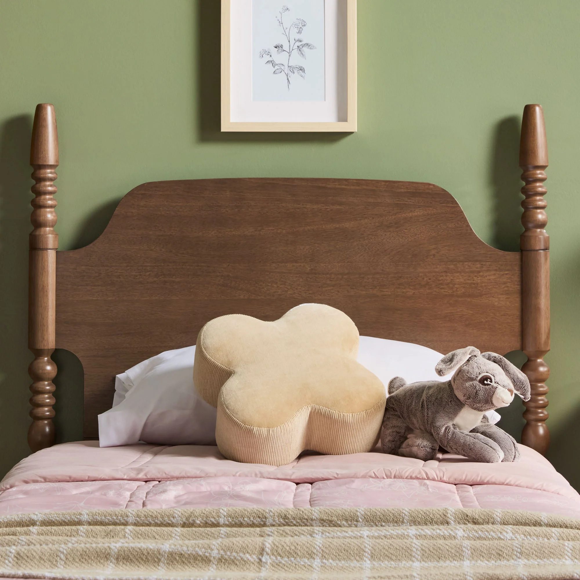 Traditional Vivienne Easy Assembly Solid Wood Twin Bedframe