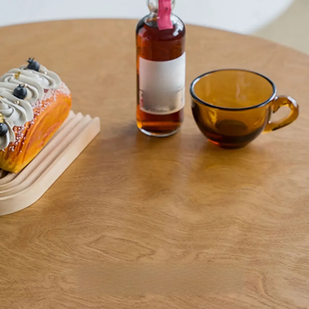 Modern Natural Wood Silver Metal Cross Legs Bar Tables