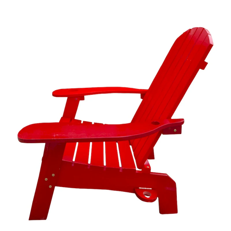 Wood Adirondack Chair with Umbrella Hole