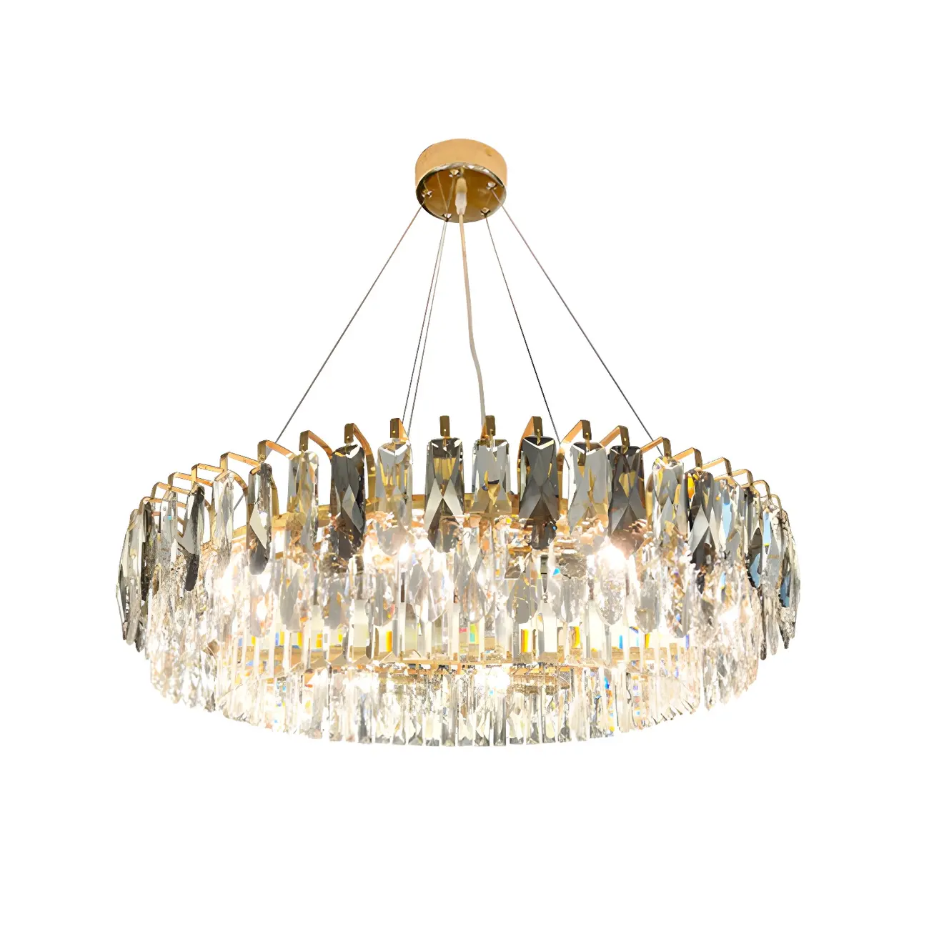 Elegant Modern Oval Clear Crystal Chandelier