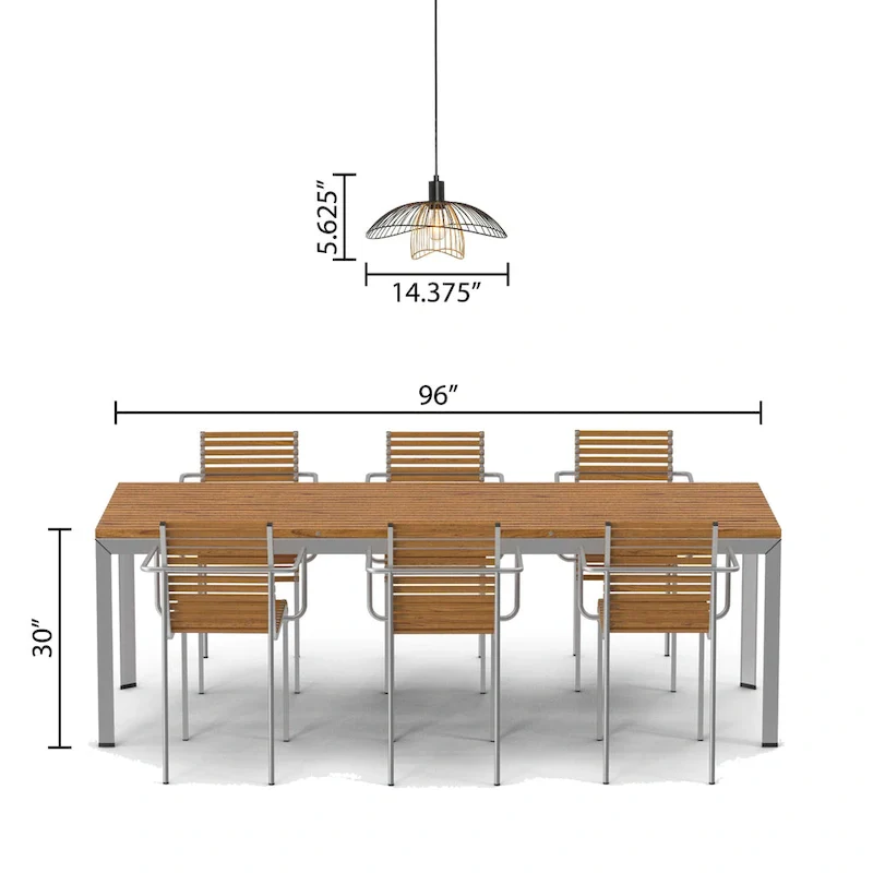 Elizabeth River of Goods Black and Gold Metal Double Shade 13.875-Inch Pendant Light - 14.375  x 13.875  x 9.75/57.75