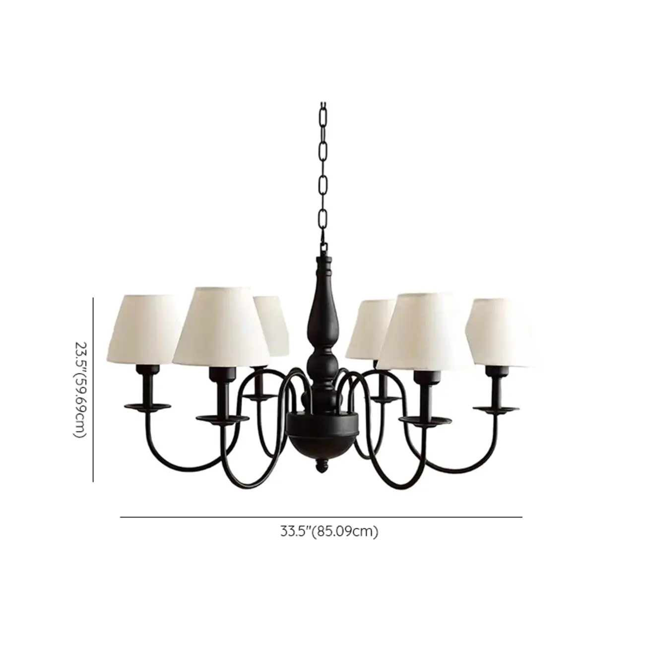 3-8 Lights Modern Classic Metal and Fabric Chandelier Light