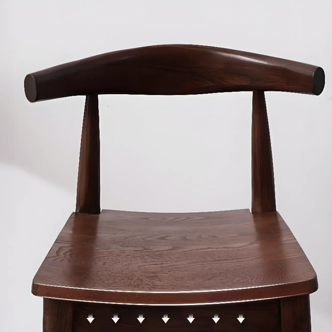 Rustic Wooden Saddle Open Curved Back Counter Bar Stools