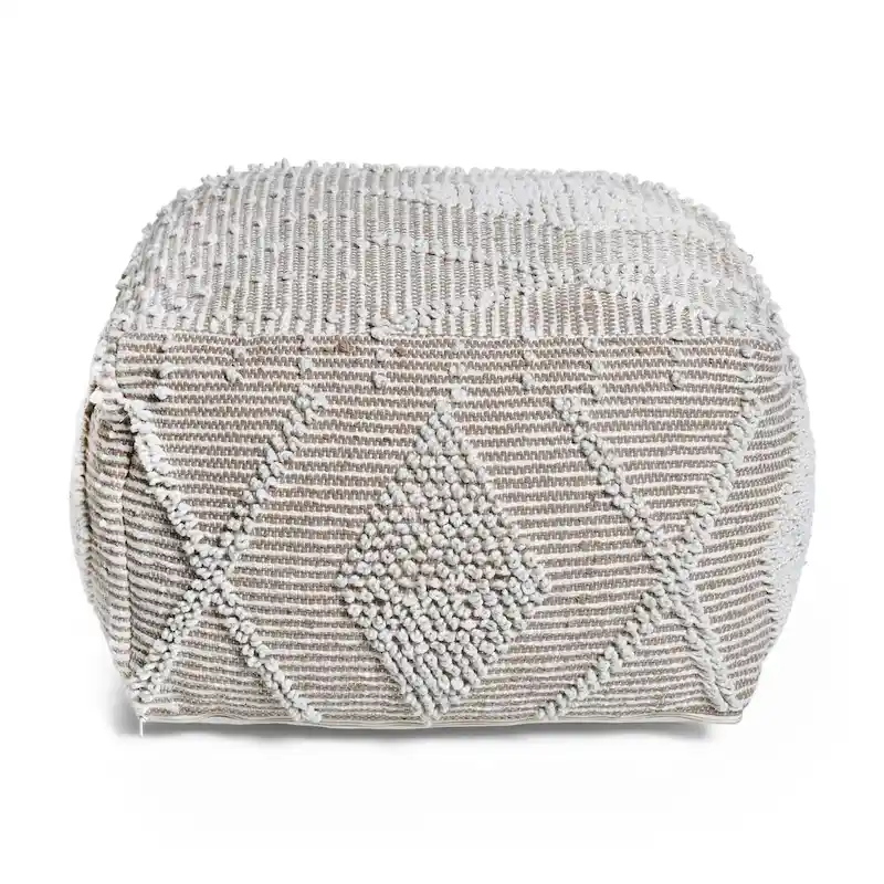 Brinket Boho Cube Yarn Pouf by Christopher Knight Home