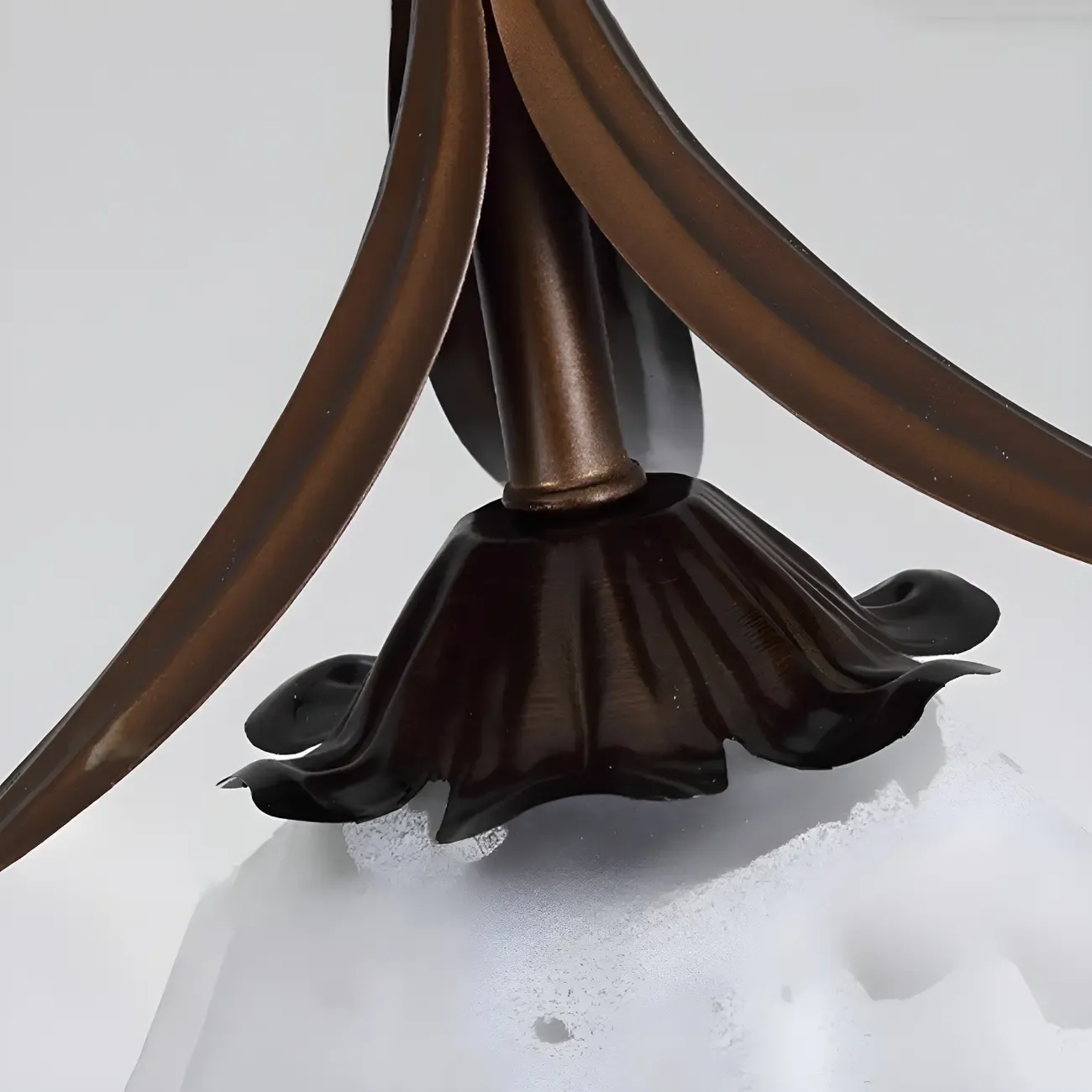 Modern White Glass Flower LED Bedside Pendant Lamp