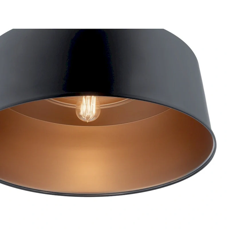 Kichler Lighting Elias 1-Light Pendant/Semi Flush Light Black