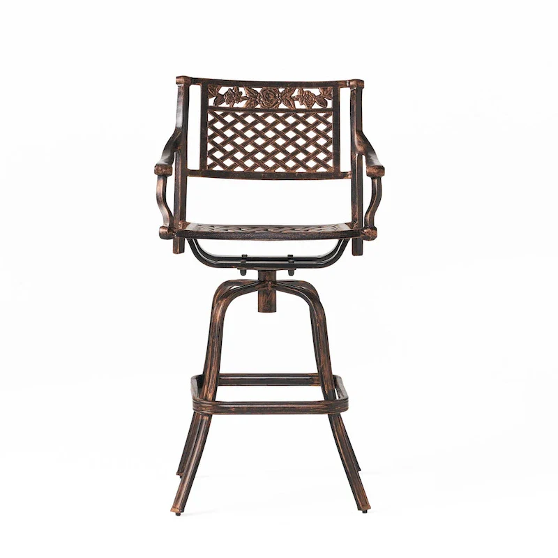 Sebastian Cast Aluminum Bar Stool (Set of 2) by Christopher Knight Home