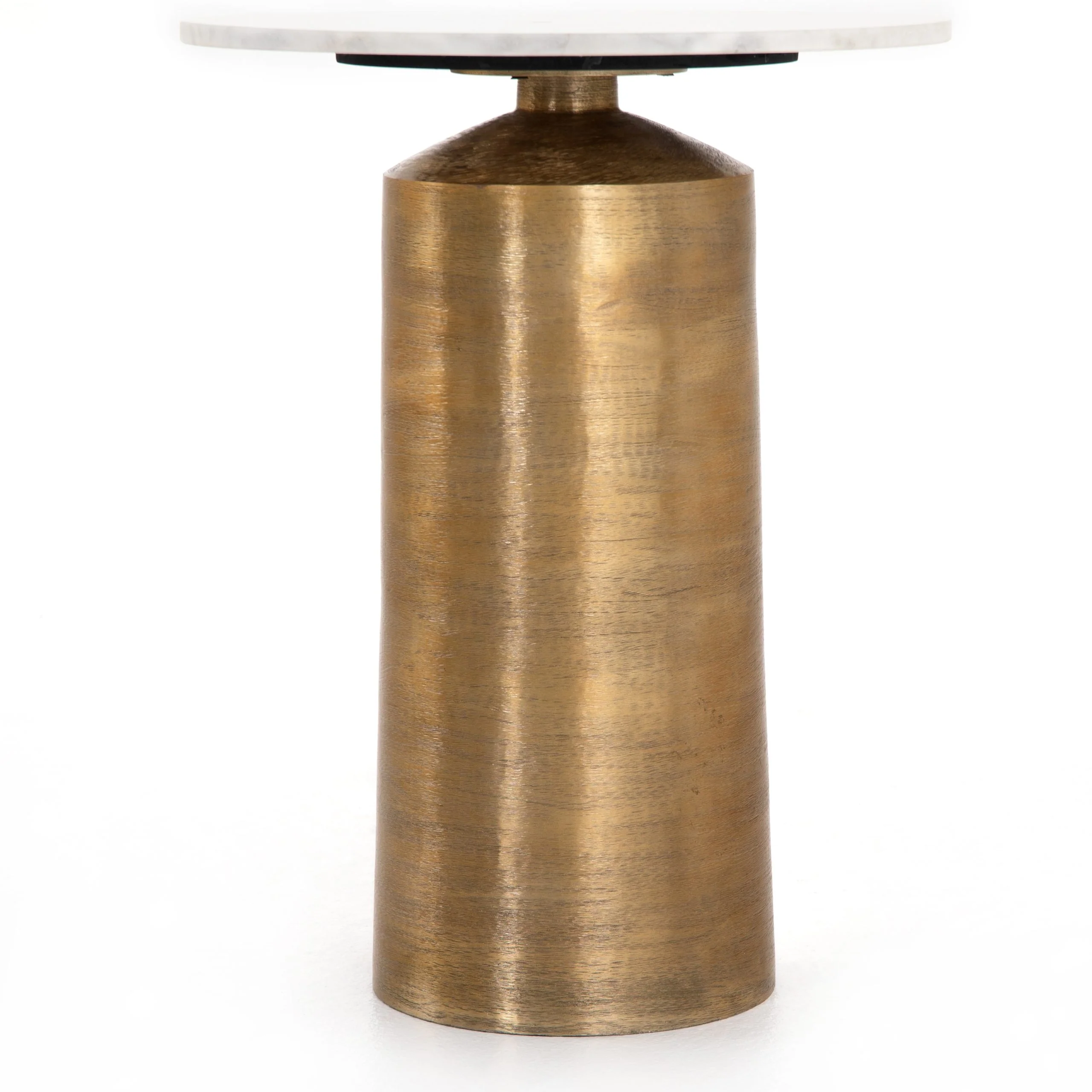 DELUNE NIGHTSTAND-POLISHED WHITE MARBLE