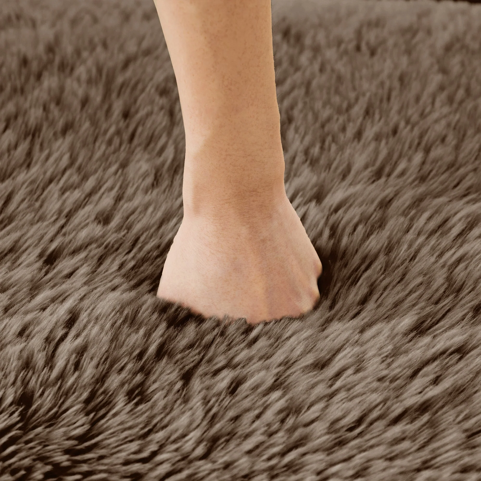 Soft And Fluffy Plush Boneless Modular Sofa with Ottoman