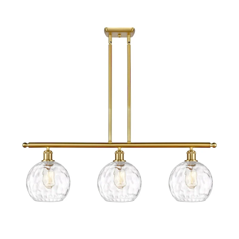 Innovations Lighting Athens Water Glass 3 Light 36  Island Light - 8  Shade