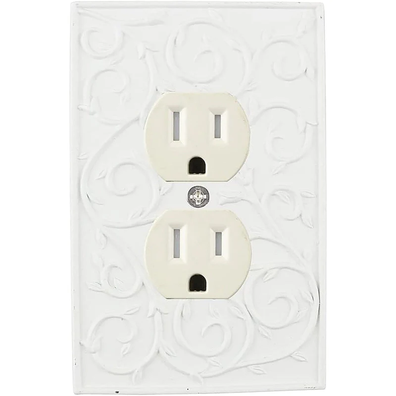 Meriville French Scroll Electrical Outlet Wall Plate Cover, Hand Painted