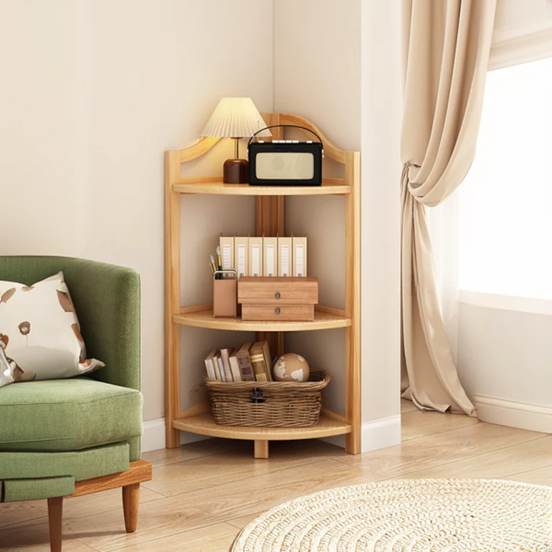 Modern Vertical Corner Bookshelves Open Back