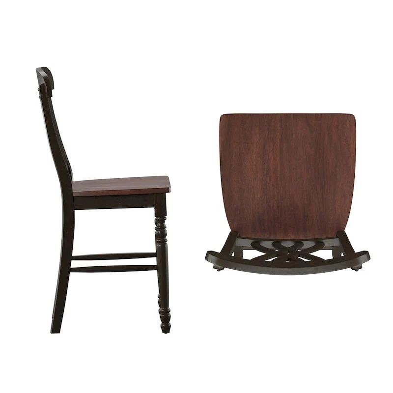 Brunico Two-Tone Counter Height Chairs (Set of 2)