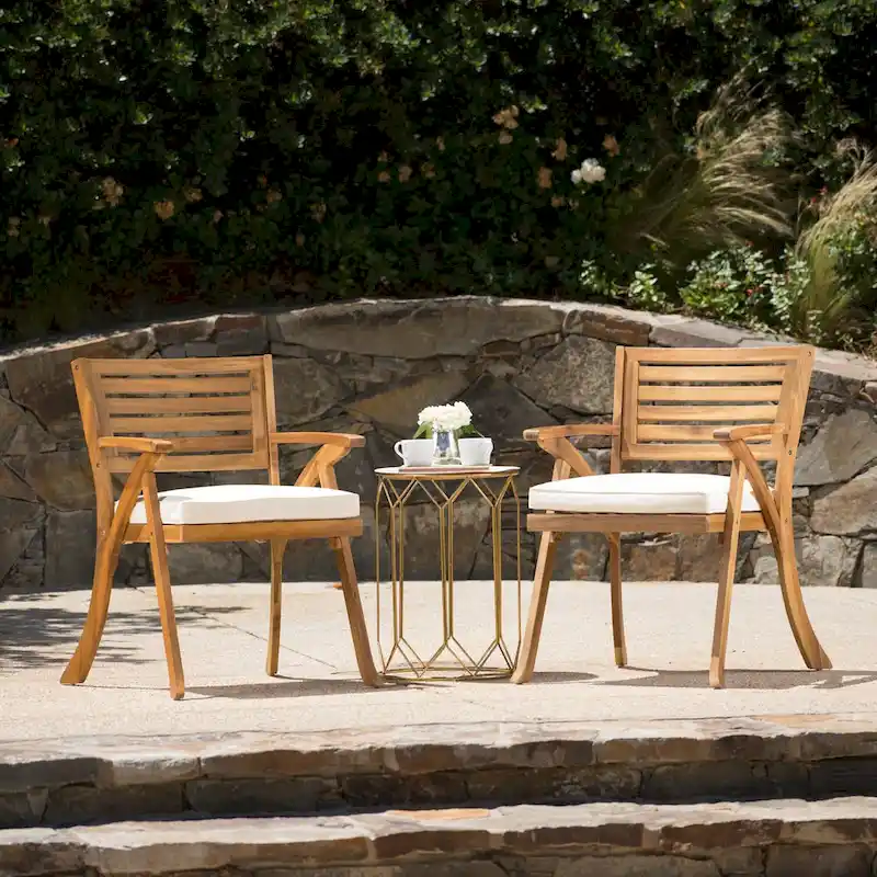 Outdoor Hermosa KD Wood Dining Chair(Set of 2)