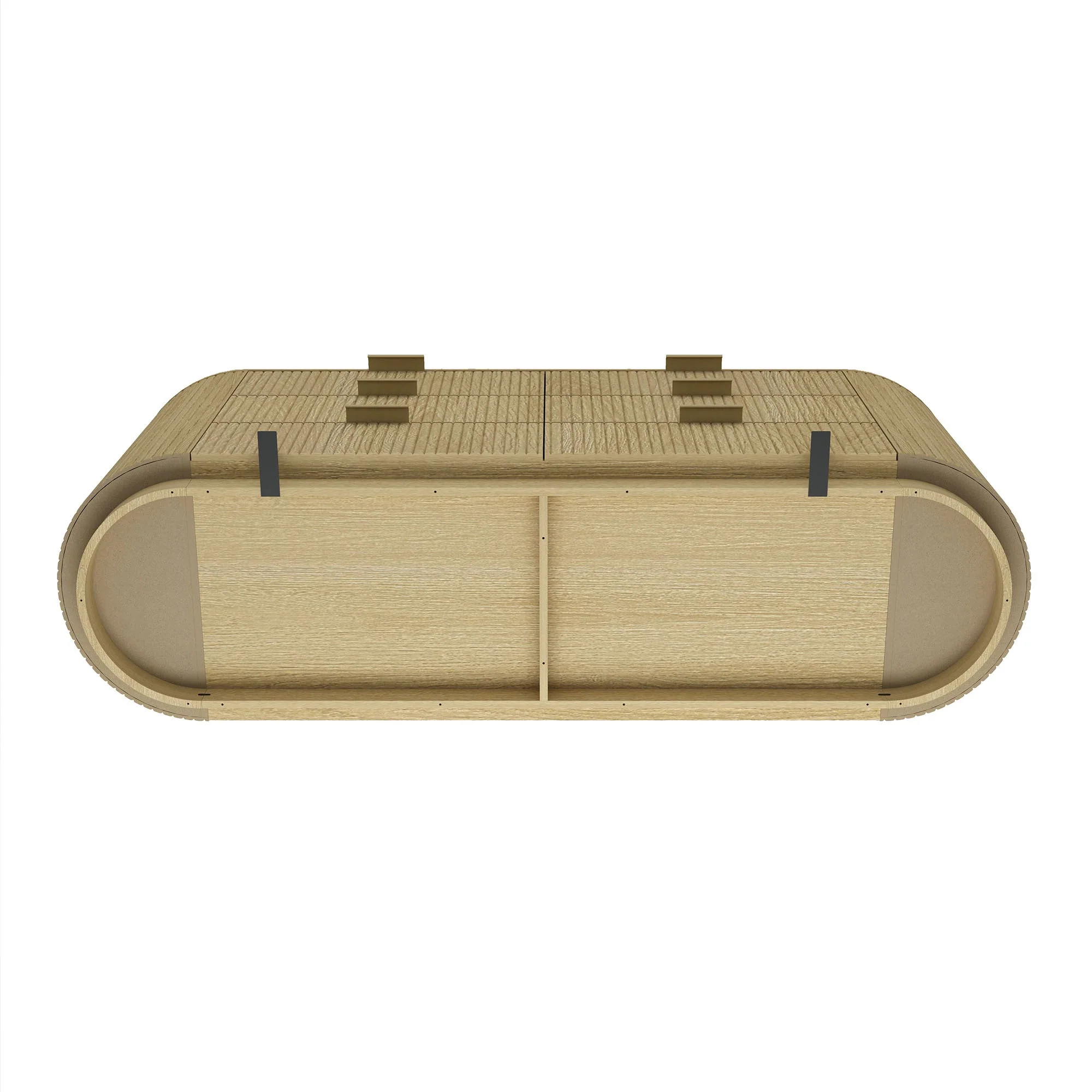 Olivia Fluted 71' 6-Drawer Dresser