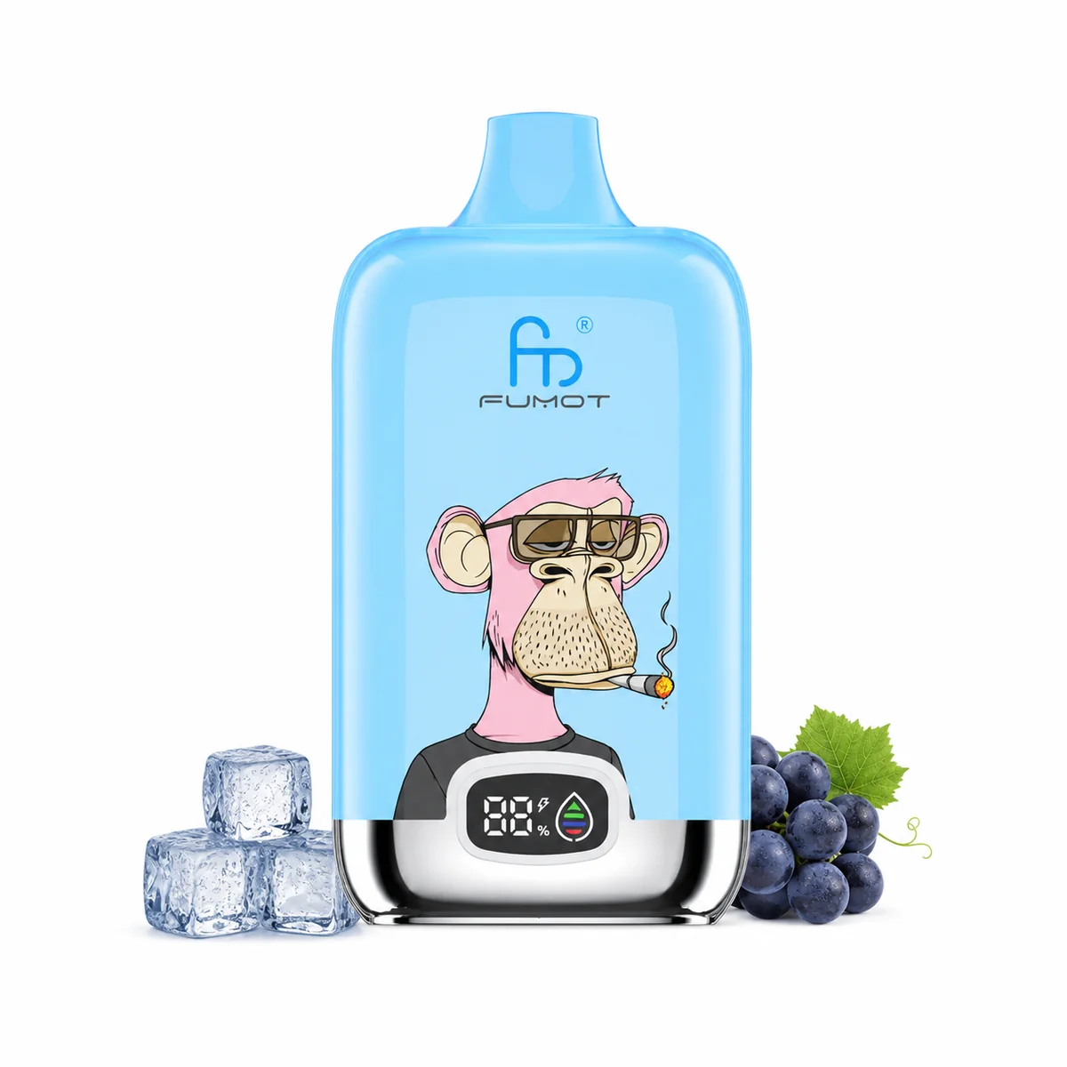 Fumot Digital Box 12000 Grape Ice – Einweg-Vape, Produktansicht