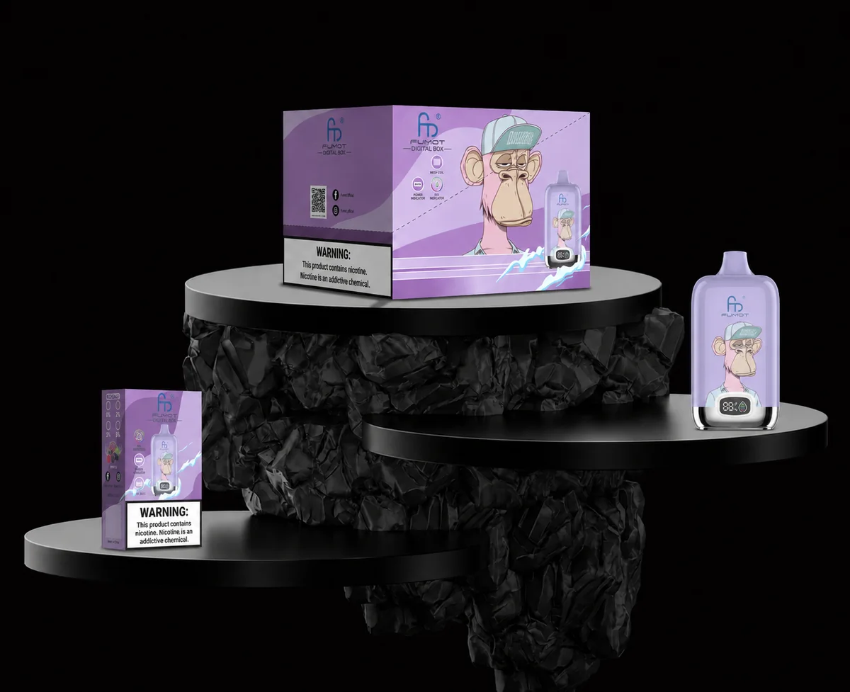Fumot Digital Box 12000 Vimto Einzelgerät, Retail-Box und Display-Box