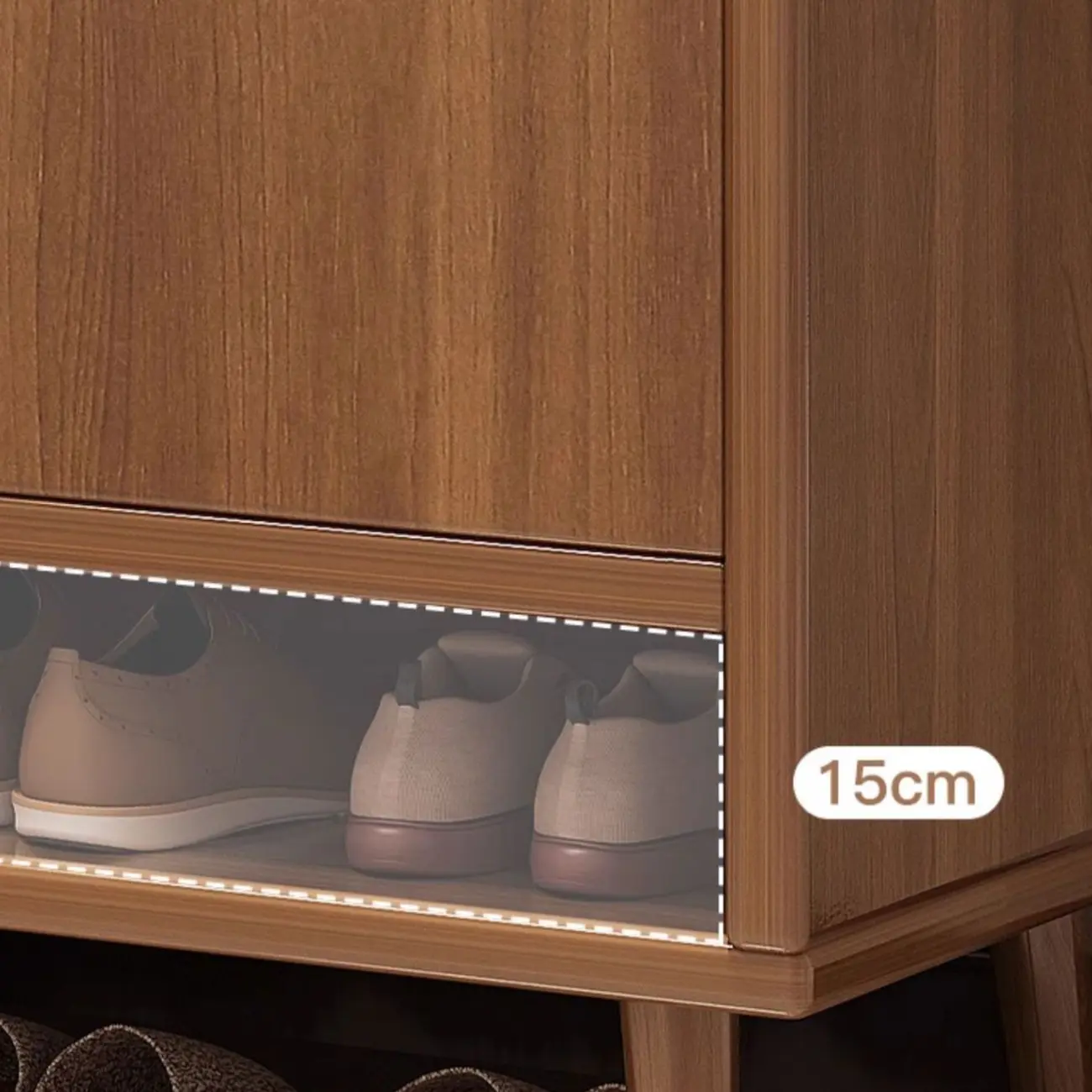 Vertical Modern White Wood Entryway Shoe Cabinet