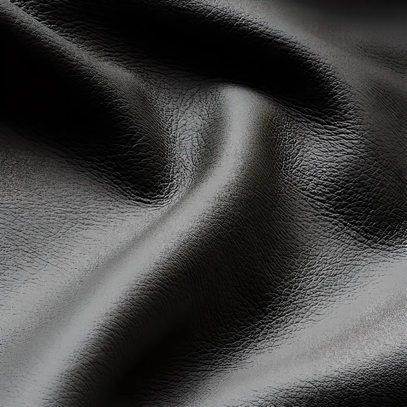 Solid Wood Leather-Top Black 2 Tiers Drawer Nightstand