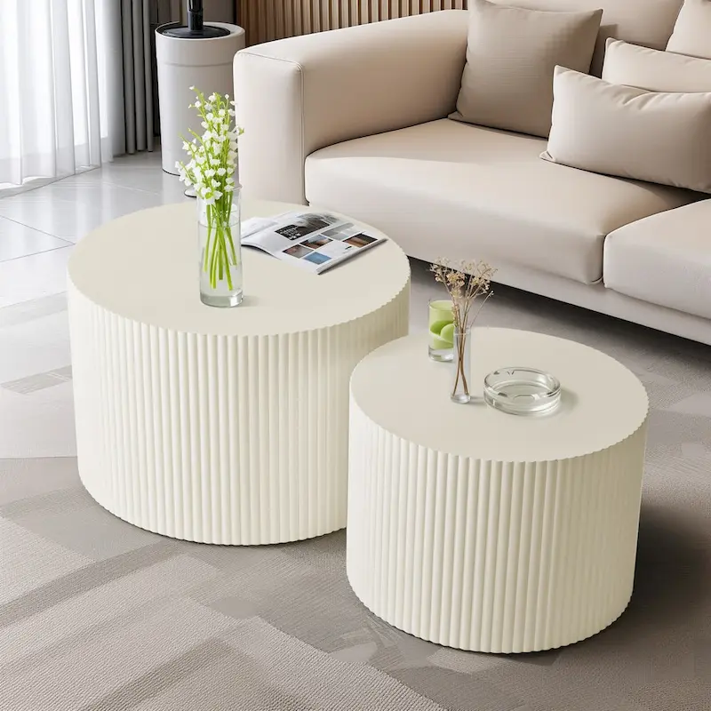 Wave Stripe Nesting Coffee Table Set