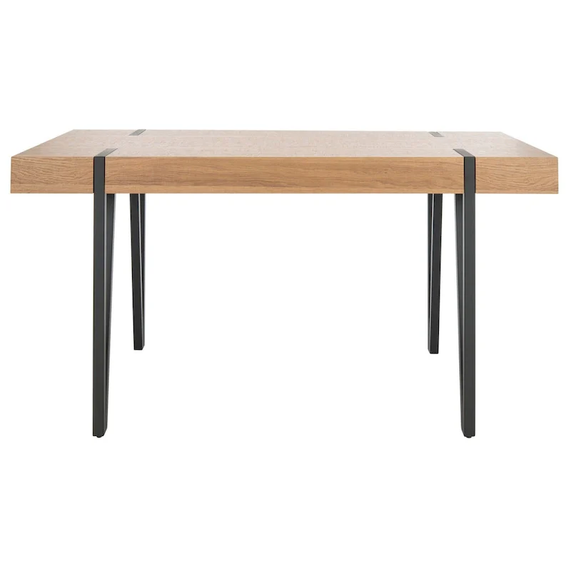 SAFAVIEH Asal Mid-Century Industrial Rustic Dining Room Table - 59.1 W x 35.4 L x 29.5 H - 59Wx35Dx30H