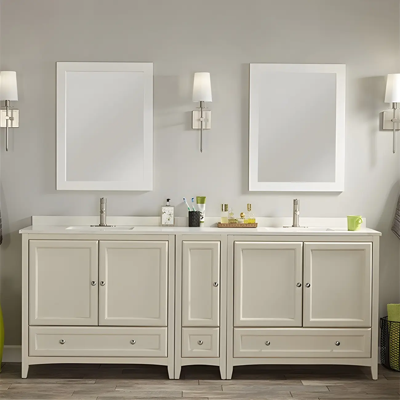 Mini Modern Straight Rod Metal Bathroom Vanity Light with Shade