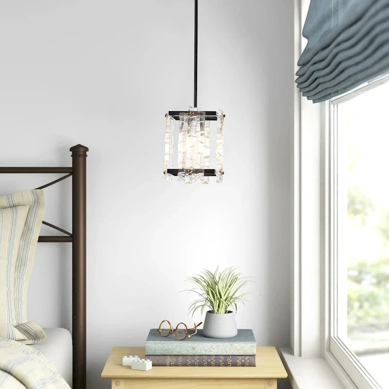 4-Lights Special Square Glass Shade Pendant Lighting - 7.9 D4.7 W57.1 H(Adjustable)